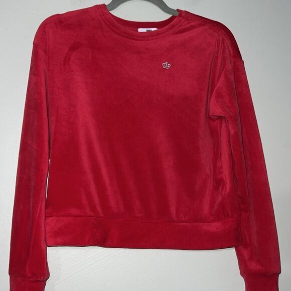 Juicy Couture Red Velour Sweatshirt - Picture 3 of 8